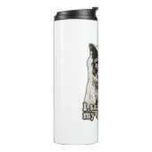 Funny cat meme voor kattenliefhebbers en kattenkat thermosbeker (Gedraaid links)