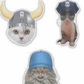 Funny Cat Memes Sticker (Voorkant)