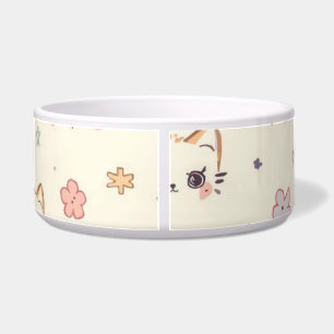 Funny Cat Meow Cartoon Pattern Voerbakje