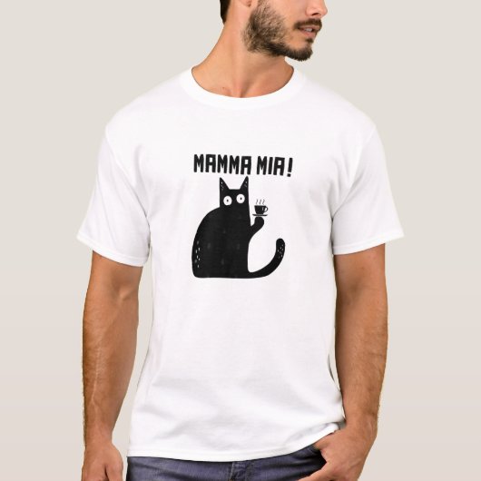 Funny Cat - Meowrio , de Italiaanse kat T-shirt (Voorkant)
