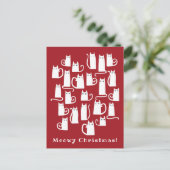 Funny Cat Meowy Briefkaart kerstfeestdag (Staand voorkant)