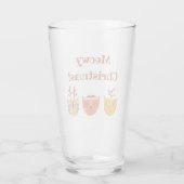 Funny Cat Meowy Kerstmis Glas (Achterkant)