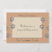 Funny Cat Merry Kerstmis op persoonlijke titel Feestdagenkaart (Achterkant)