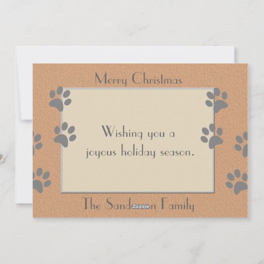 Funny Cat Merry Kerstmis op persoonlijke titel Feestdagenkaart (Achterkant)