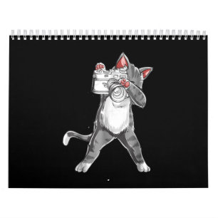 Funny Cat met camera-fotografie Kalender
