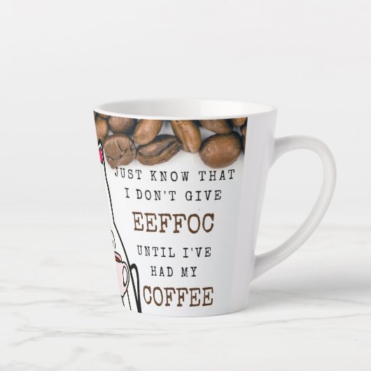 Funny Cat met Coffee Cup en Words Mok (Rechts)