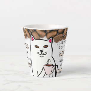 Funny Cat met Coffee Cup en Words Mok