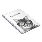 Funny cat met foto-notitieboek notitieboek (Rechterzijde)