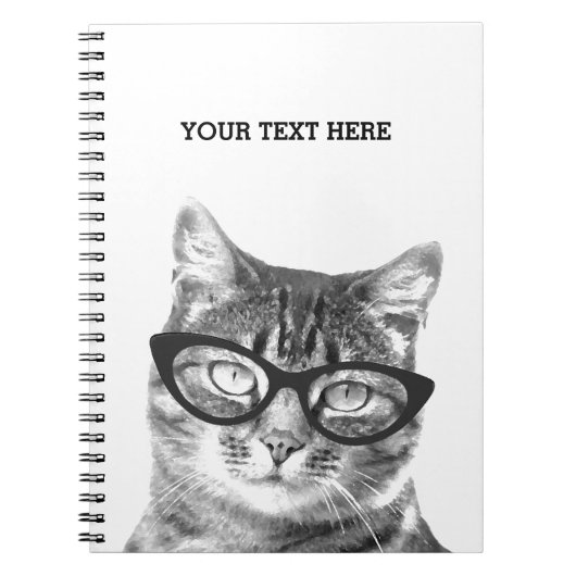 Funny cat met foto-notitieboek notitieboek (Voorkant)