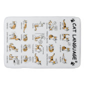 Funny Cat met lichaamstaal, mooie emoties Badmat (Voorkant)