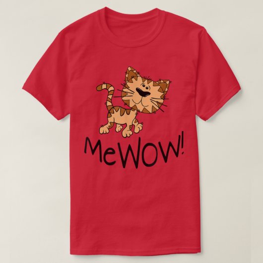 Funny Cat Mewow Kitten  T-shirt (Design voorkant)