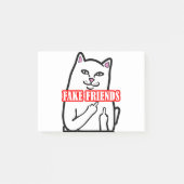 Funny Cat Middle Finger Fake Friends Post-it® Notes (Voorkant)