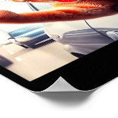 Funny Cat Middle Finger Hilarious Cat In The Car C Poster (Hoek)