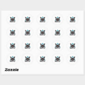 Funny Cat, Mindset Motivational Saying, Shark Ronde Sticker (Vel)