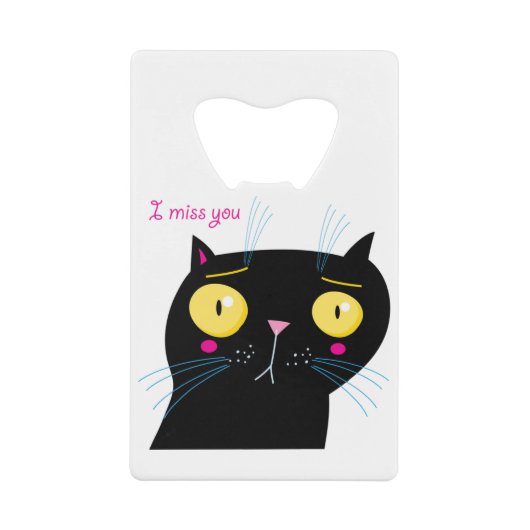 Funny cat mist je creditkaart flessenopener (Voorkant)