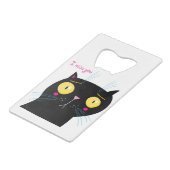 Funny cat mist je creditkaart flessenopener (Voorkant Gekanteld)