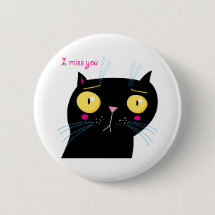 Funny cat mist je ronde button 5,7 cm