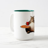 Funny Cat Mok – Pizza Lover Gift Koffiekopje (Voorkant links)