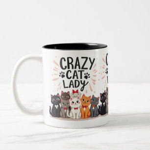 Funny Cat Mok Wrap Cat Lovers cadeau Mok gesneden