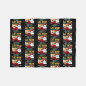 Funny Cat Mom for Cat Lovers Mothers Day Gifts Fleece Deken (Voorkant (Horizontaal))