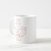 Funny Cat Mom Gezegde Koffiemok (Voorkant links)