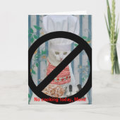 Funny Cat Mother's Day no Cooking Kaart (Voorkant)