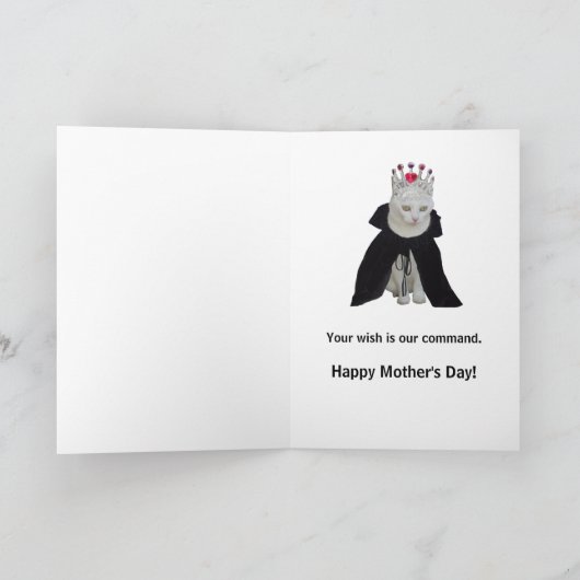 Funny Cat Mother's Day no Cooking Kaart (Binnen)