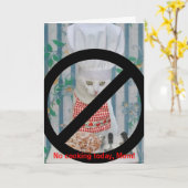 Funny Cat Mother's Day no Cooking Kaart (Gele Bloem)