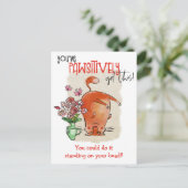 Funny Cat Motivating Quote kreeg dit Briefkaart (Staand voorkant)