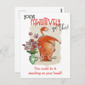 Funny Cat Motivating Quote kreeg dit Briefkaart (Voorkant / Achterkant)