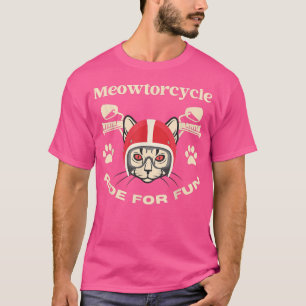 Funny Cat Motorcycle Racer Grafisch voor katten T-shirt