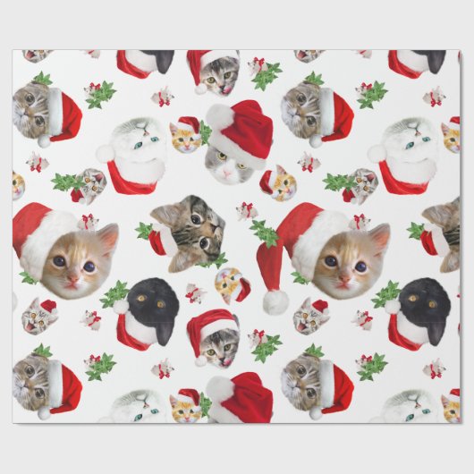 Funny cat mouse and catnip Kerstmis wrapping Cadeaupapier (Vlak)