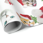 Funny cat mouse and catnip Kerstmis wrapping Cadeaupapier (Rol Hoek)