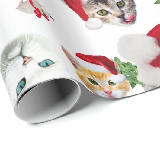 Funny cat mouse and catnip Kerstmis wrapping Cadeaupapier (Rol Hoek)
