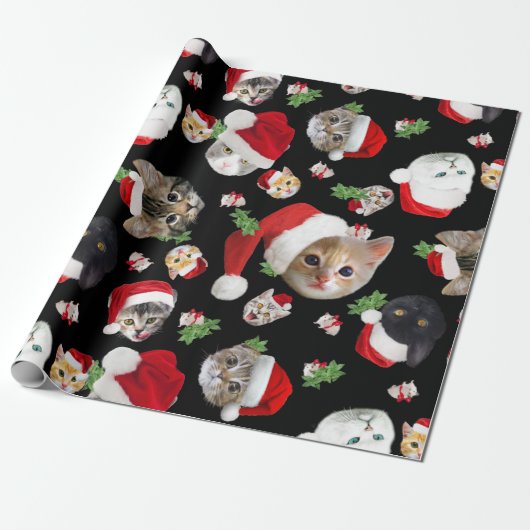 Funny cat mouse and catnip Kerstmis wrapping Cadeaupapier (Uitgerold)