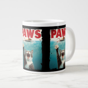 Funny Cat Mouse Parodie PAWS Huisdierenliefhebbers Grote Koffiekop