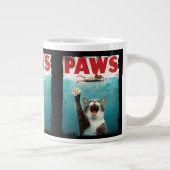 Funny Cat Mouse Parodie PAWS Huisdierenliefhebbers Grote Koffiekop (Rechts)