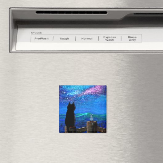 Funny Cat Mouse Stars Creationarts Magneet (Insitu (Vaatwasser))