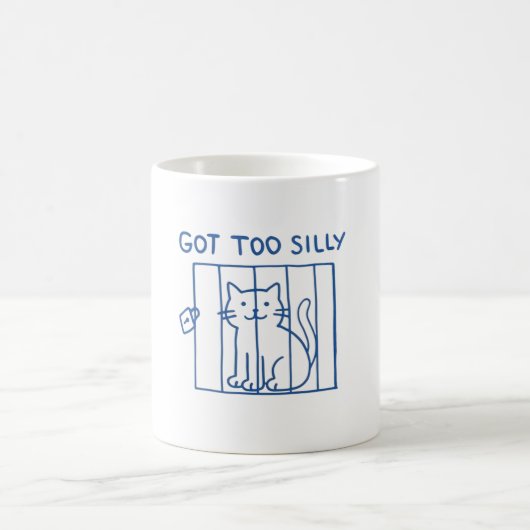 Funny Cat Mug– Got Too Silly Jail Kitty Coffee Cup Koffiemok (Center)