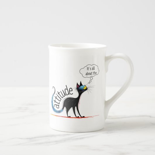 Funny Cat Mug– Missy Miss Catitude Porselein Kop (Rechts)