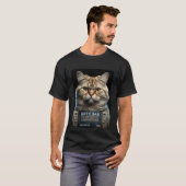 Funny Cat Mugshot - Slecht Kat - Kat Mam of Kat Pa T-shirt (Voorkant volledig)