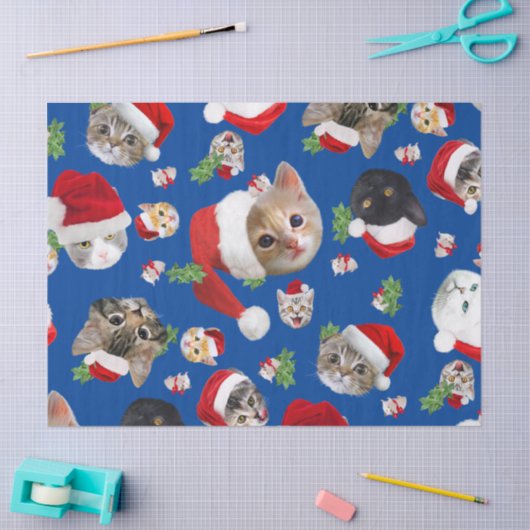 Funny cat muis and catnip kersttissue tissuepapier (Craft)