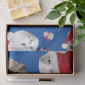 Funny cat muis and catnip kersttissue tissuepapier (Geschenk)