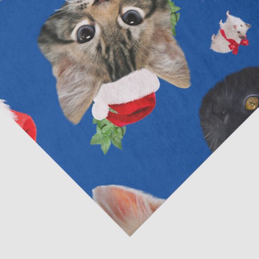 Funny cat muis and catnip kersttissue tissuepapier (Detail)