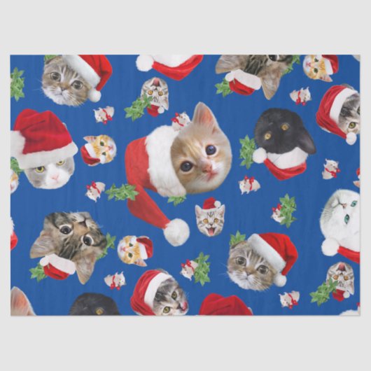 Funny cat muis and catnip kersttissue tissuepapier (Voorkant)