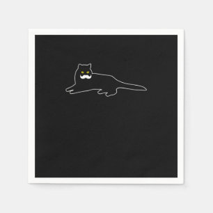 Funny Cat Mustache Cat Lover Servet