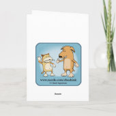 Funny Cat nabij Big Butt Birthday Kaart (Achterkant)