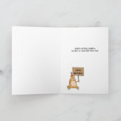 Funny Cat nabij Big Butt Birthday Kaart (Binnen)