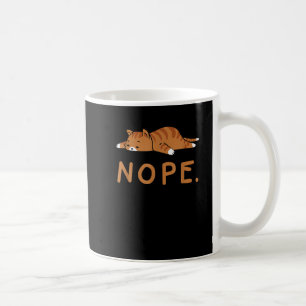 Funny Cat Nope Lazy Cat Oranje Cat Lady Cat Lovers Koffiemok