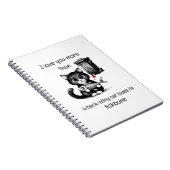 Funny Cat Notebook – Valentine Love Quote Notitieboek (Rechterzijde)